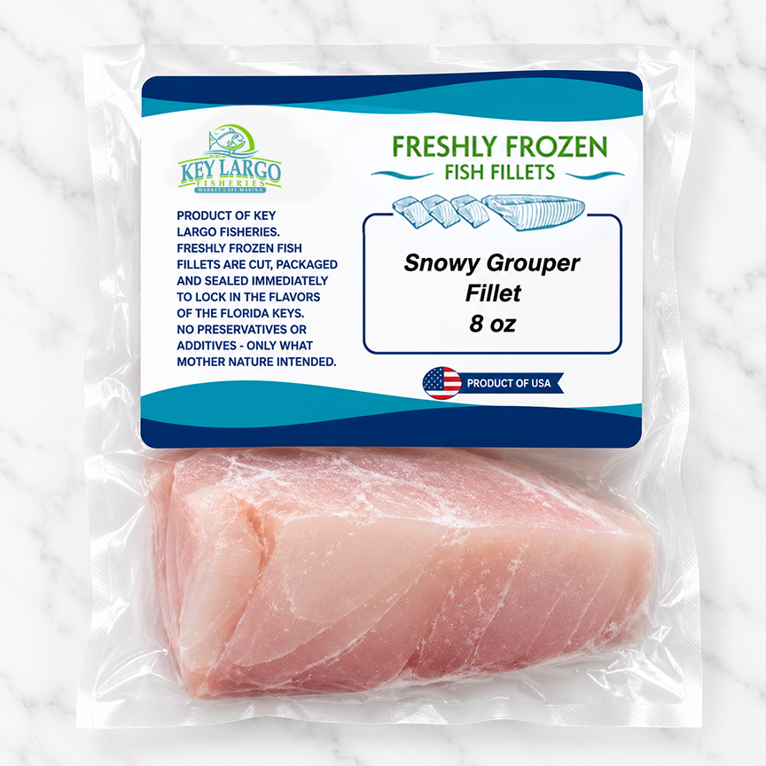 Freshly Frozen Snowy Grouper 8oz Portion