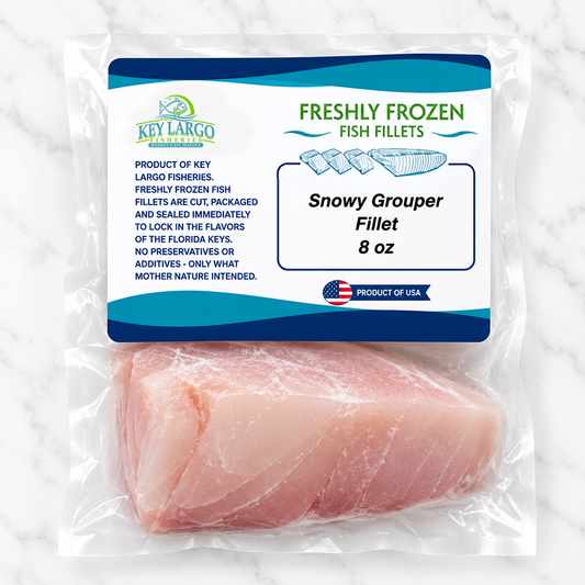 Freshly Frozen Snowy Grouper 8oz Portion