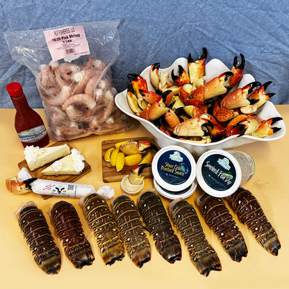 Stone Crab and Lobster Tail Party Pack for 6 – Large Claws