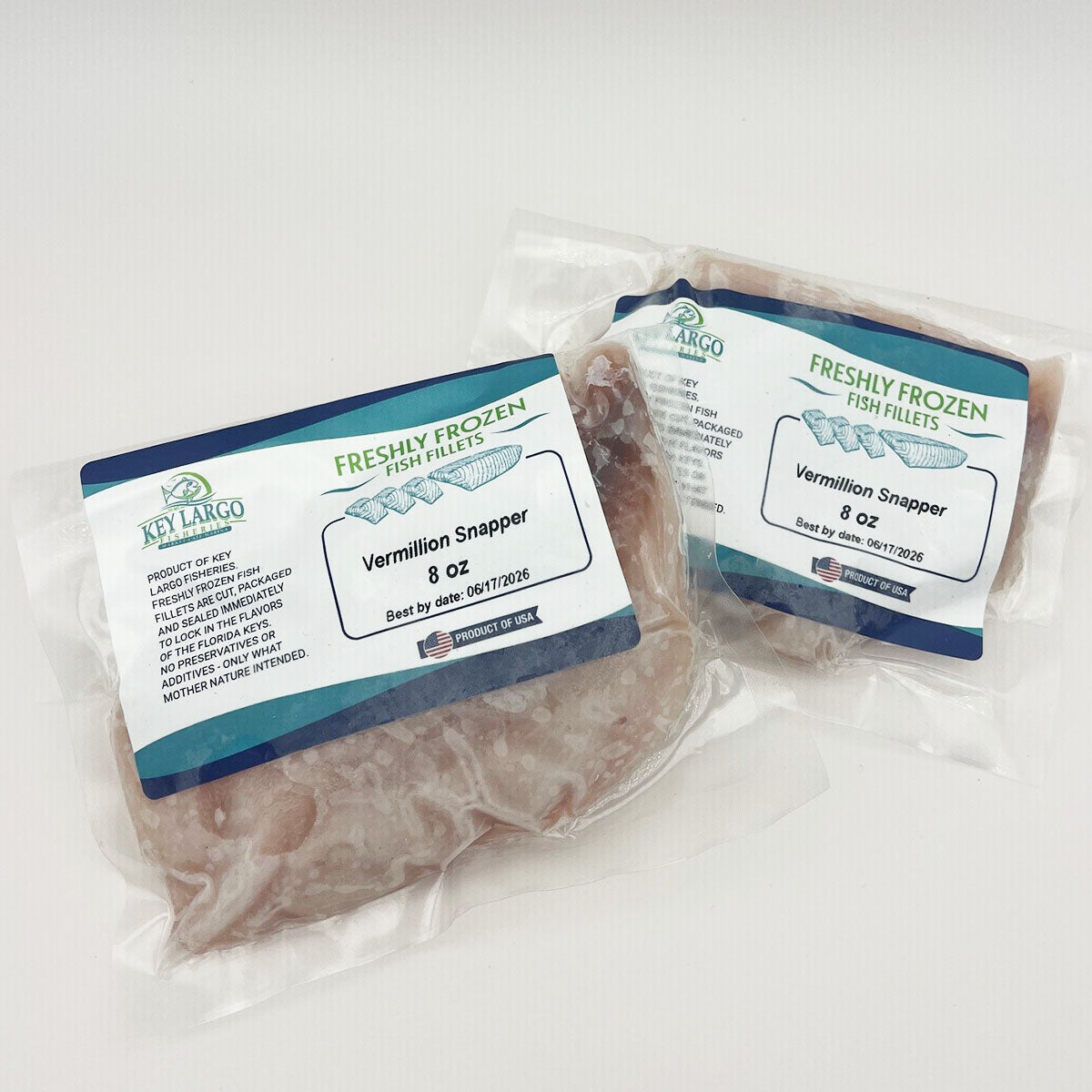 Freshly Frozen Vermillion Snapper 8oz Portion